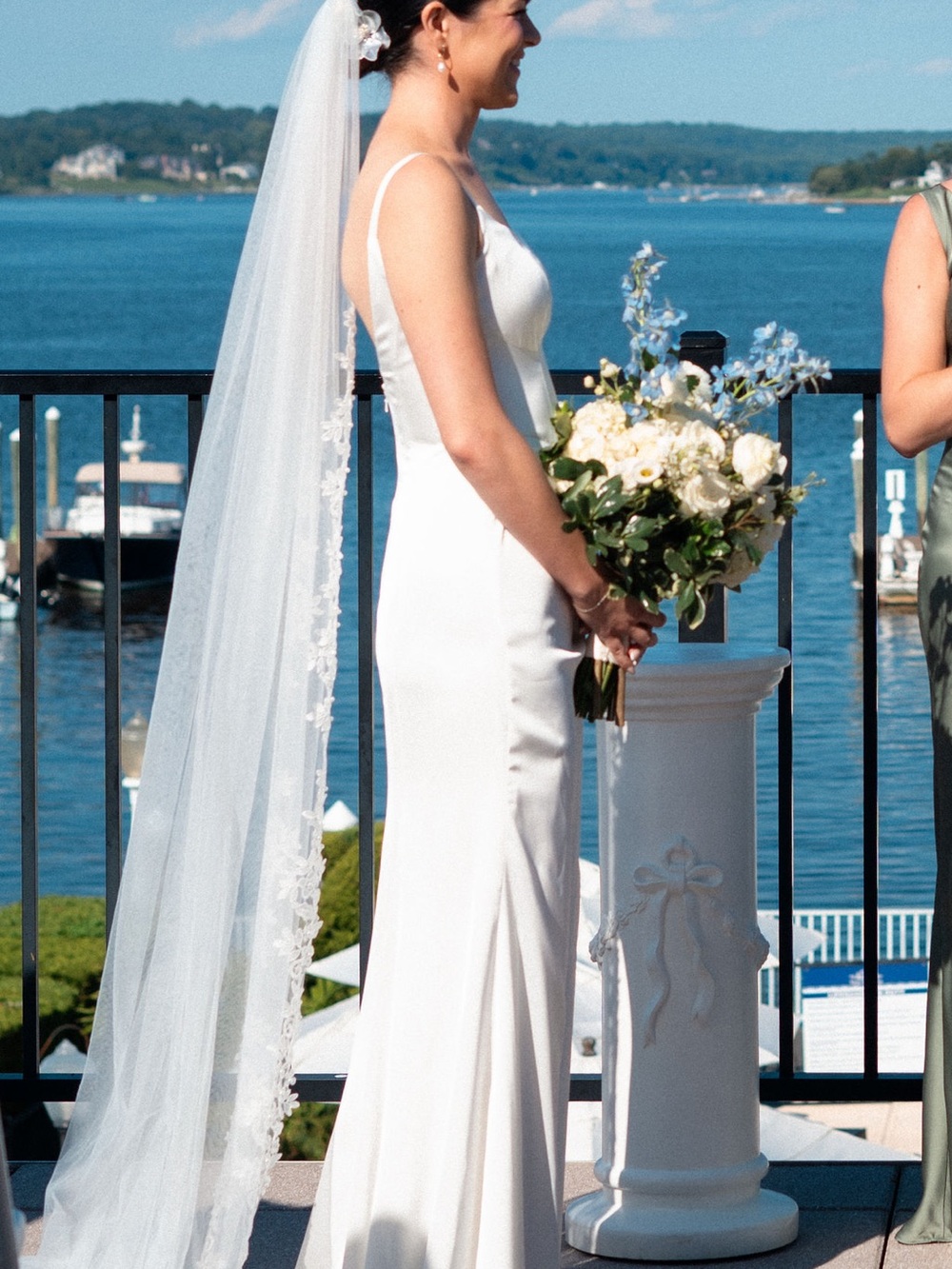 Floral Lace Edged Bridal Veil